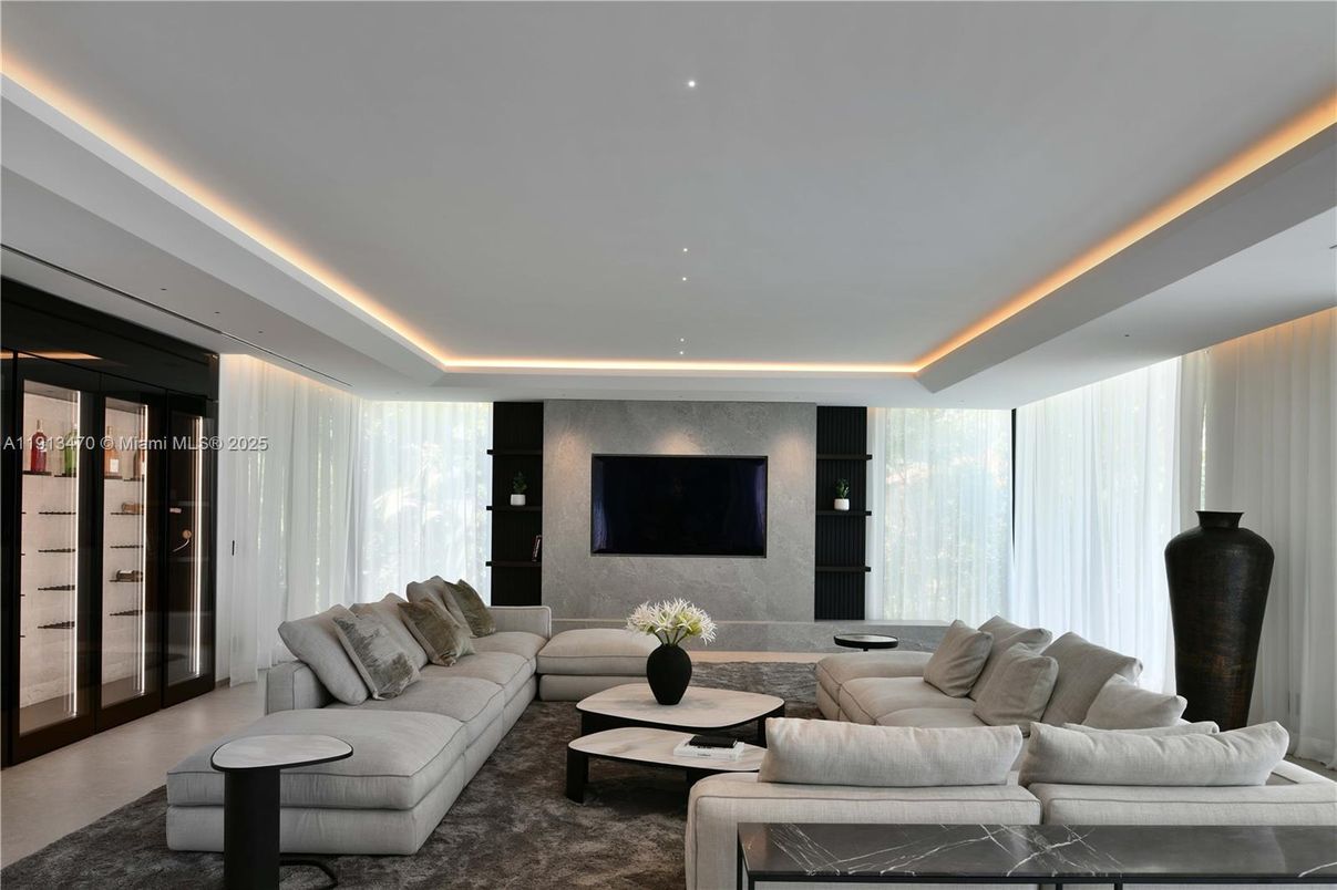 Interior, Living room, Recessed Lighting