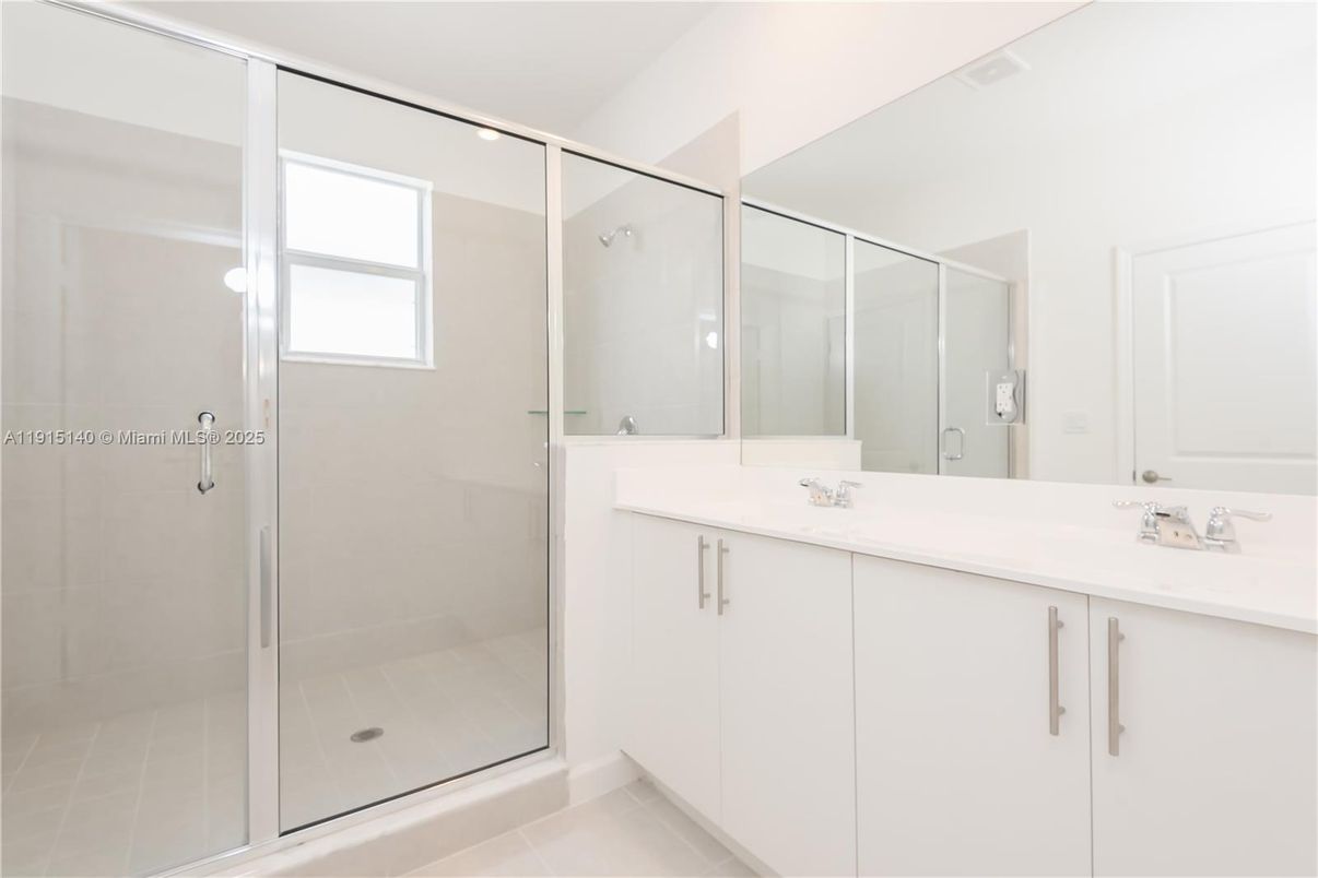 Bathroom, Dual Sink Vanities, Glass Shower, Interior