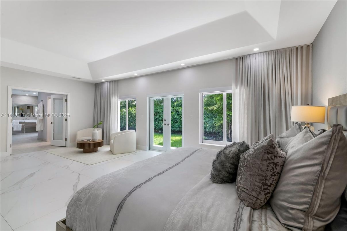 Bedroom, Interior, Marble, Recessed Lighting