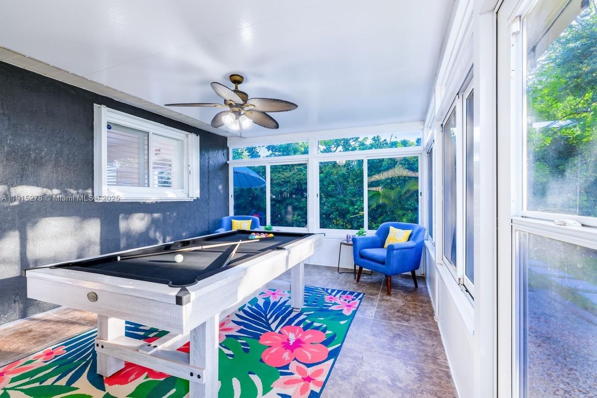 Billiard Table, Game Room, Interior, Sun Room