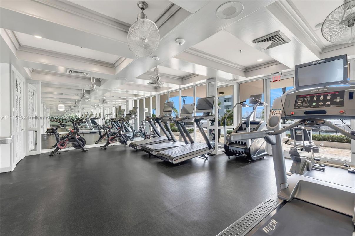 Fitness Equipment, Gym, Interior, Recessed Lighting