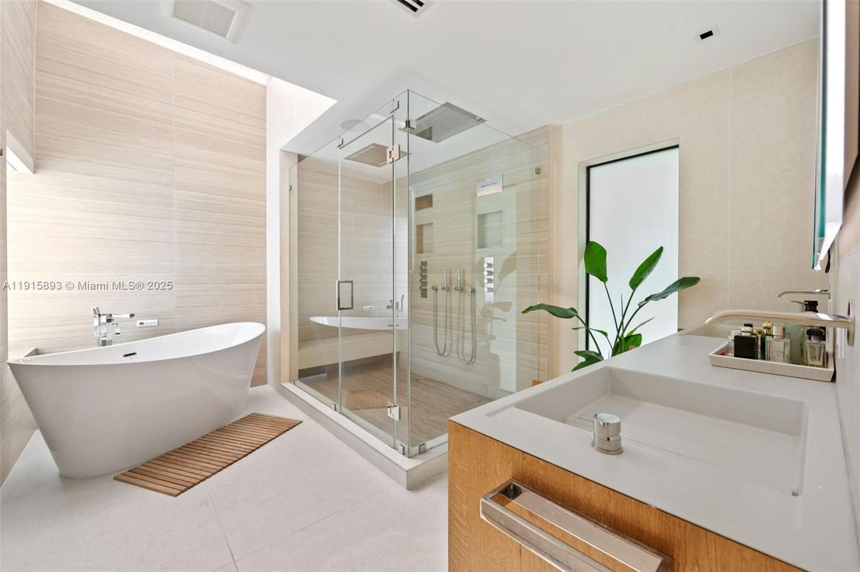 Bathroom, Free Standing Baths, Glass Shower, Interior