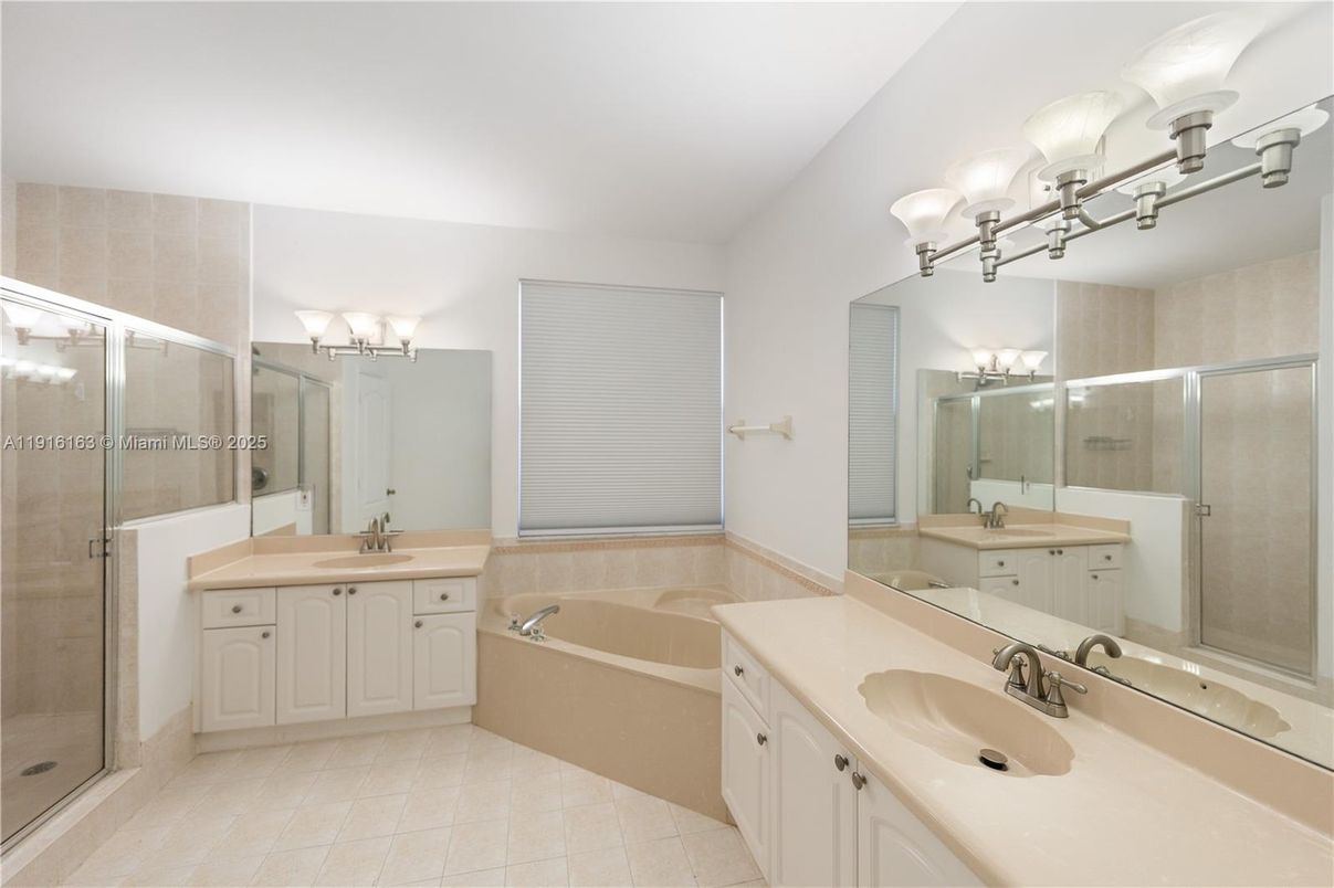 Bathroom, Dual Sink Vanities, Glass Shower, Interior