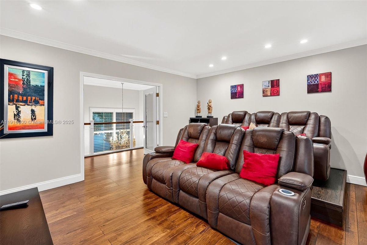 Home Theatre Room, Interior, Recessed Lighting, Theatre Room, Wood Texture Flooring