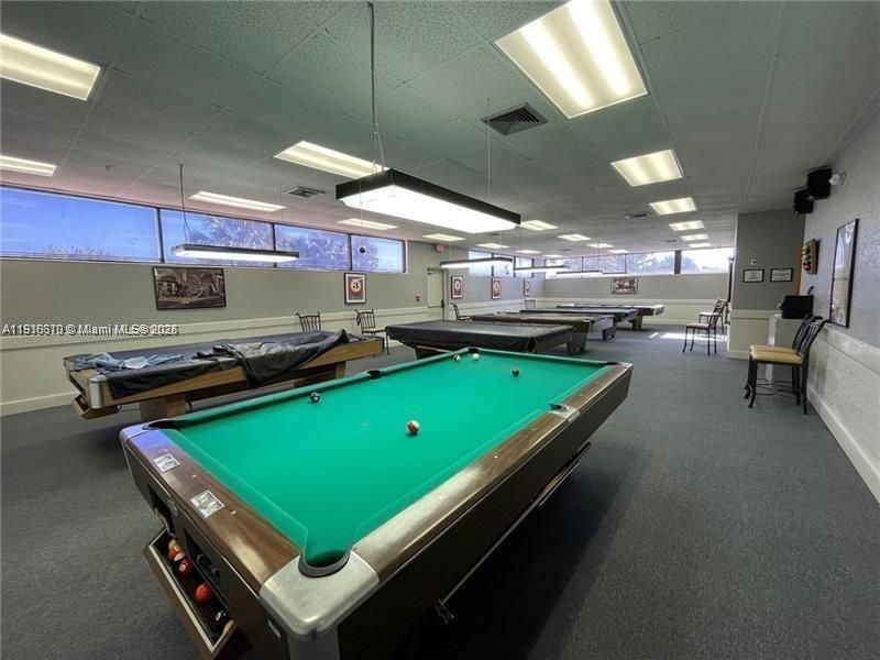 Billiard Table, Game Room, Interior, Pendant Lights, Recessed Lighting