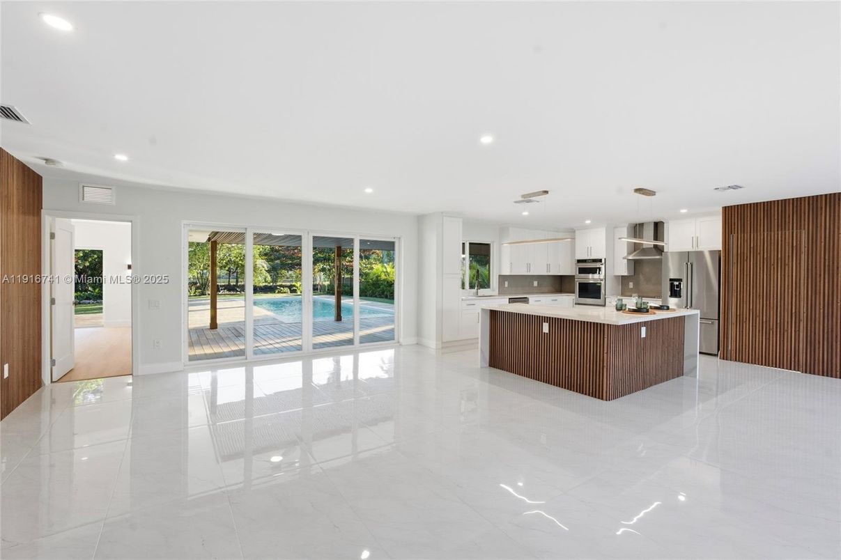 Interior, Kitchen, Recessed Lighting, Stainless Steel Appliances, Water