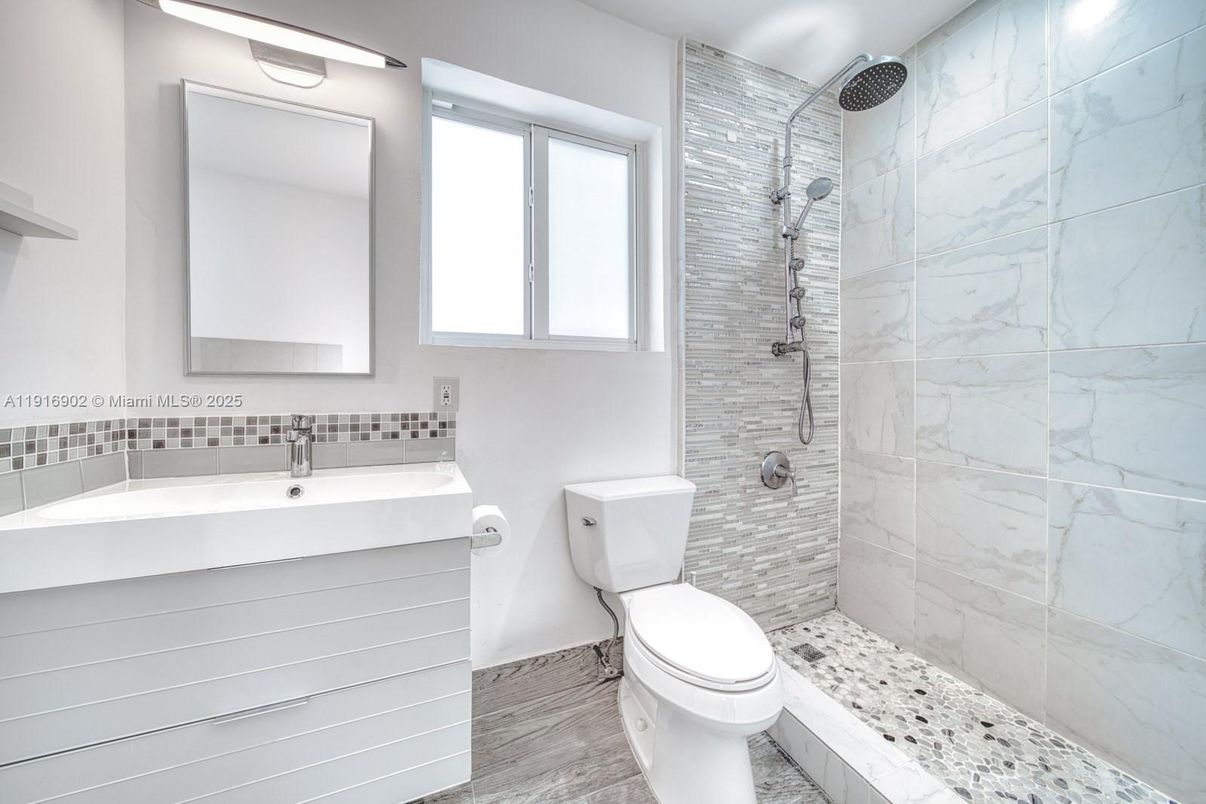 Bathroom, Glass Shower, Interior, Marble Walls