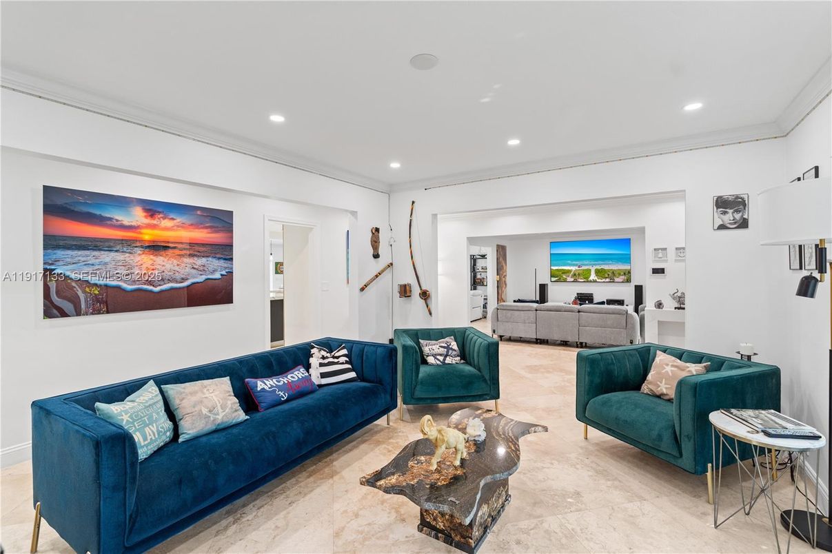 Interior, Living room, Recessed Lighting