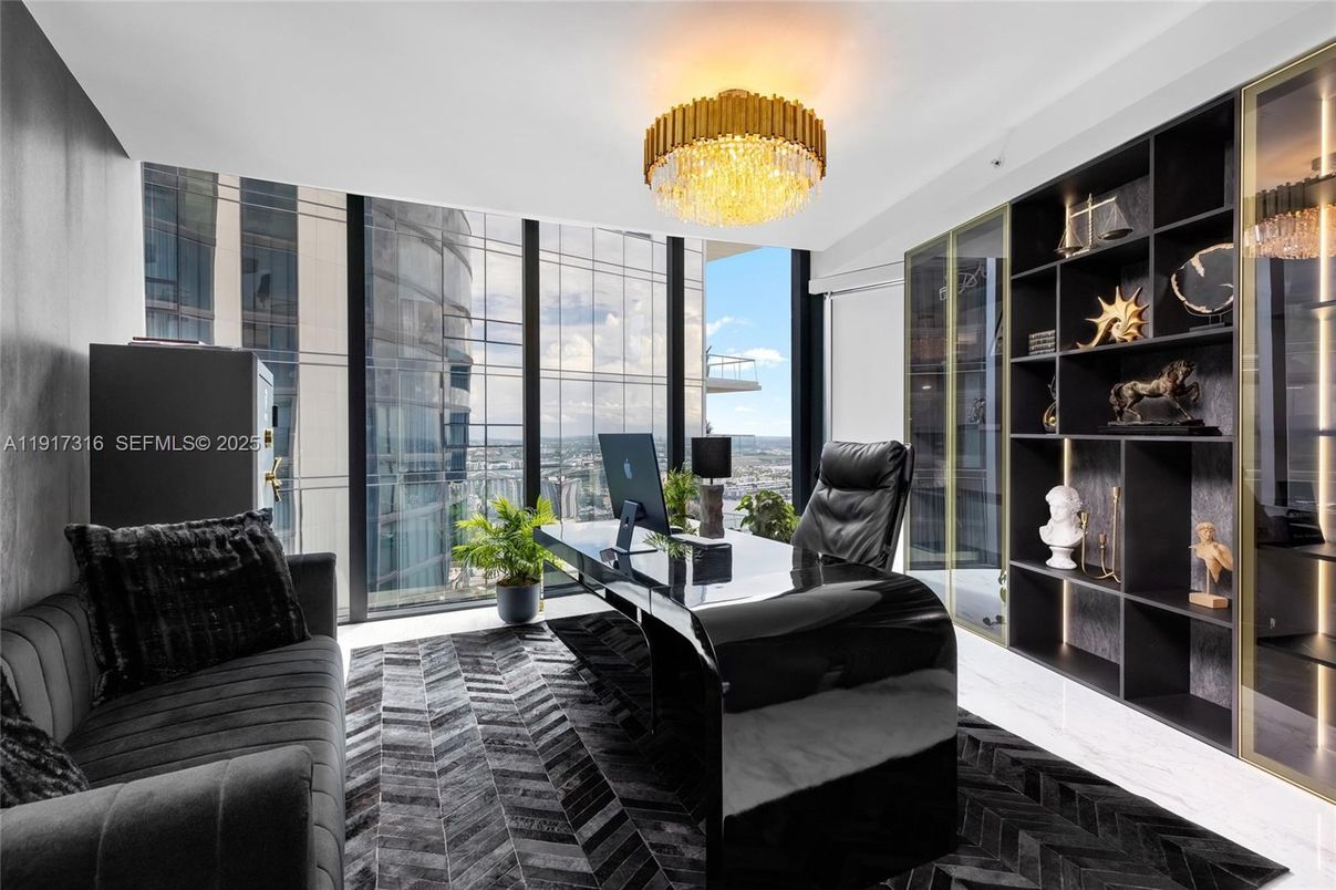 Chandelier, Home Office, Interior