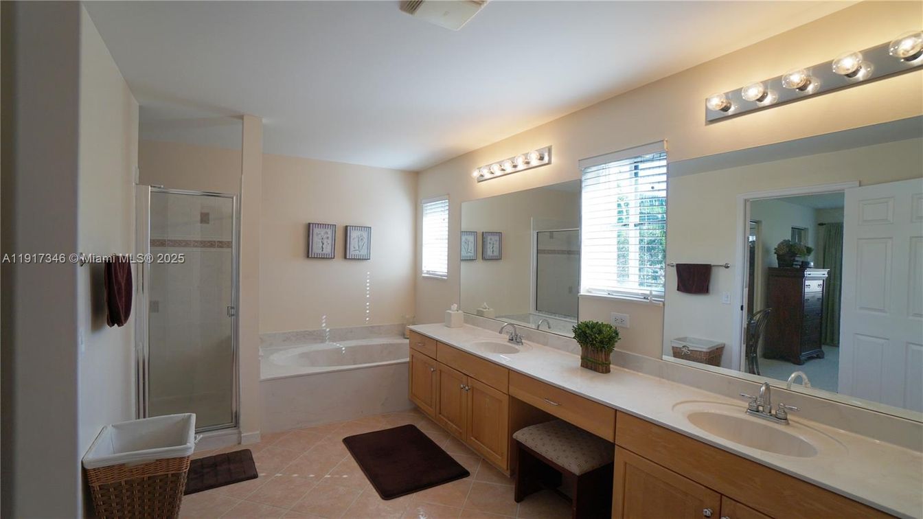 Bathroom, Dual Sink Vanities, Glass Shower, Interior
