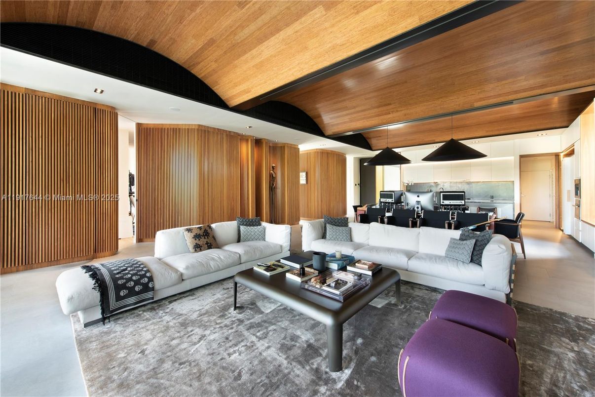 Interior, Kitchen, Living room, Pendant Lights, Stainless Steel Appliances, Wooden Ceilings, Wooden Walls