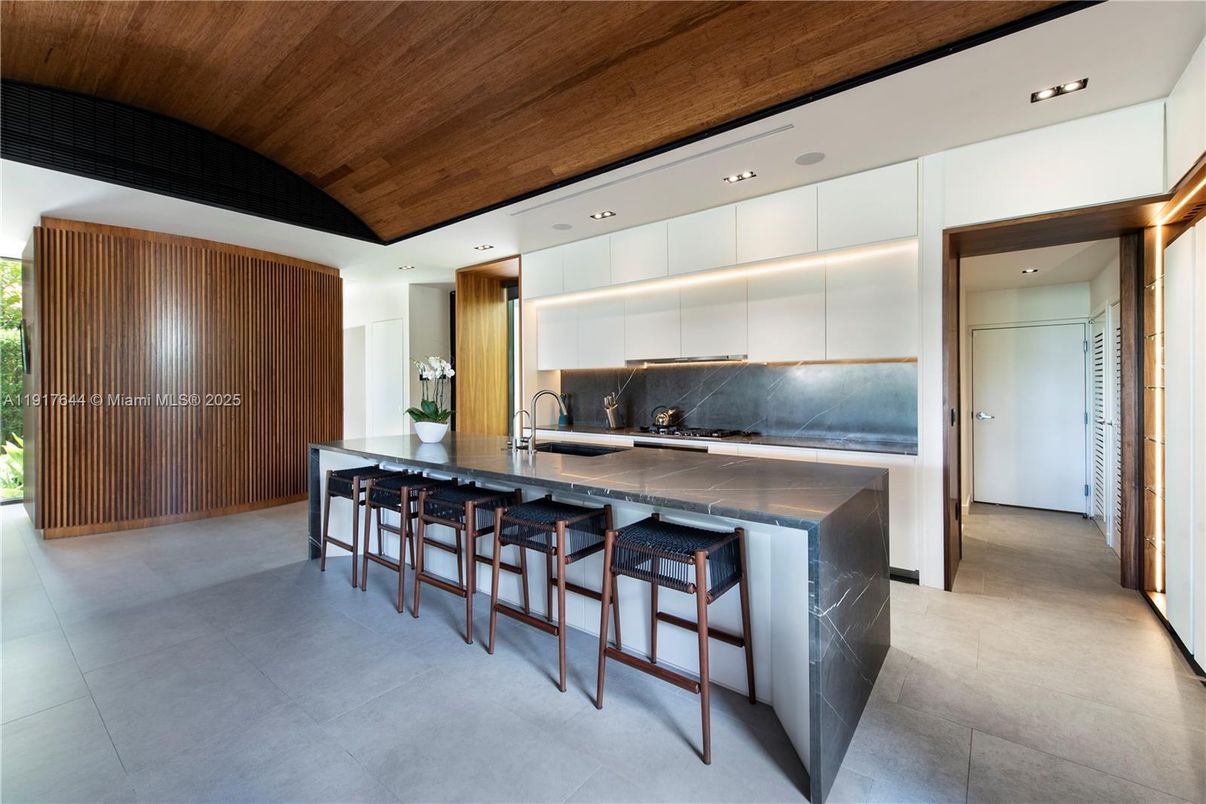 Interior, Kitchen, Recessed Lighting, Wooden Ceilings