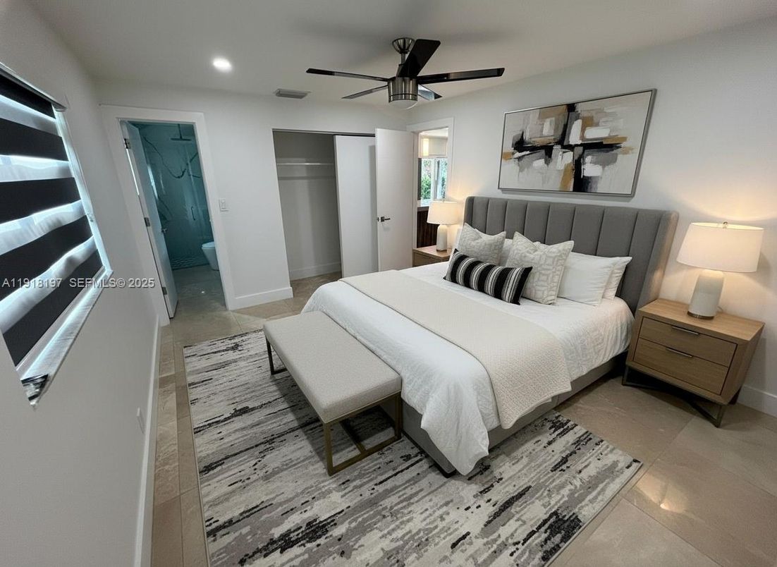 Bedroom, Interior, Recessed Lighting