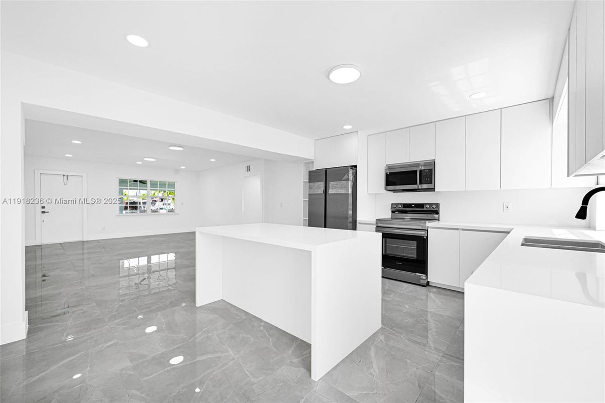 Interior, Kitchen, Recessed Lighting, Stainless Steel Appliances