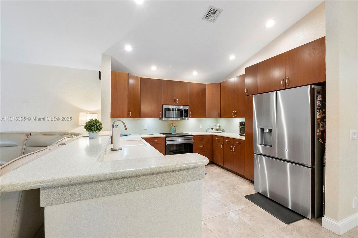 Interior, Kitchen, Recessed Lighting, Stainless Steel Appliances