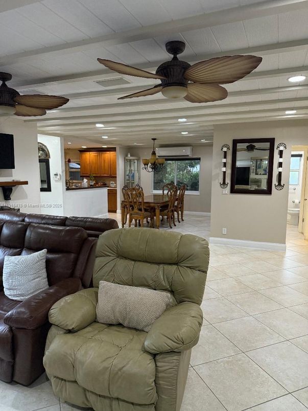 Dining room, Interior, Kitchen, Living room, Recessed Lighting