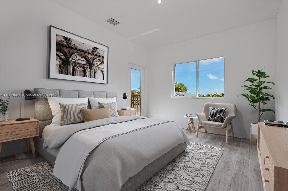 Bedroom, Interior, Wood Texture Flooring