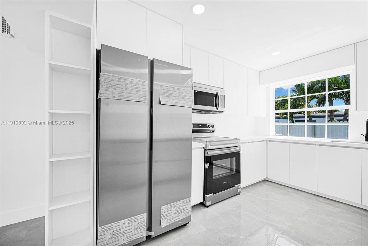 Interior, Kitchen, Recessed Lighting, Stainless Steel Appliances