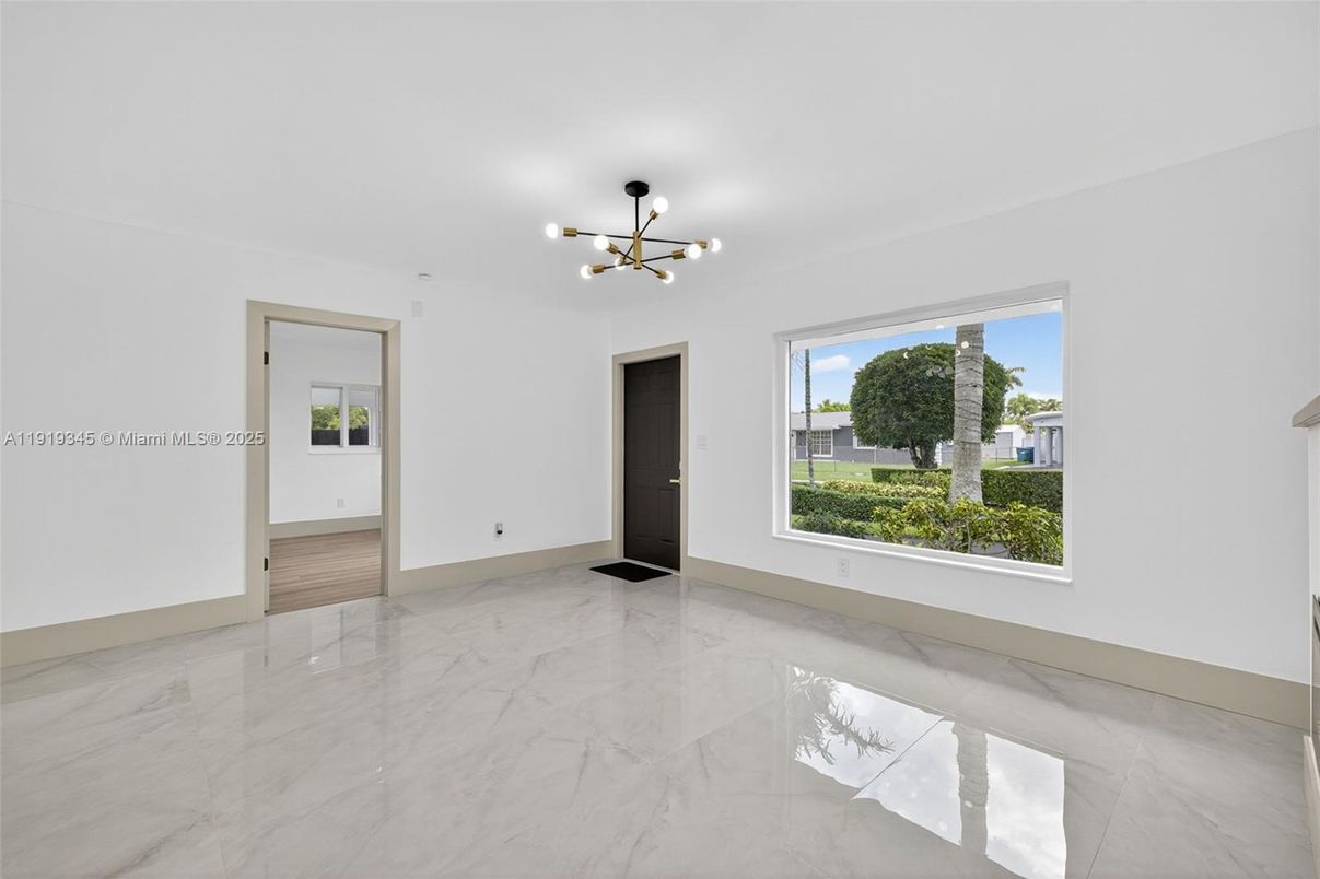 Empty room, Interior, Marble, Pendant Lights