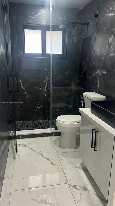 Bathroom, Glass Shower, Interior, Marble, Marble Walls