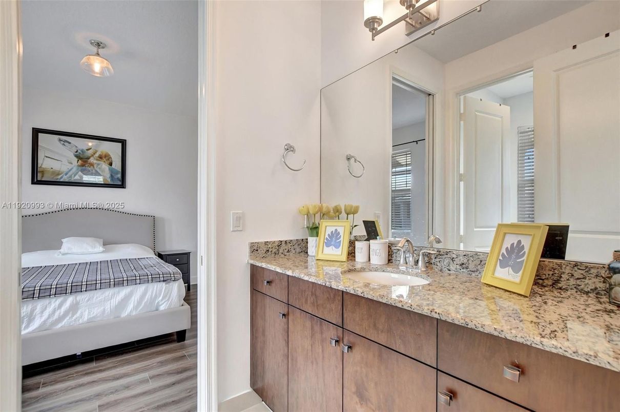 Bathroom, Bedroom, Dual Sink Vanities, Interior, Wood Texture Flooring