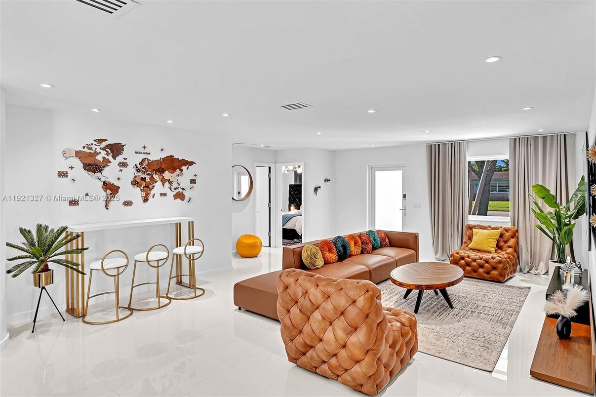 Interior, Living room, Recessed Lighting