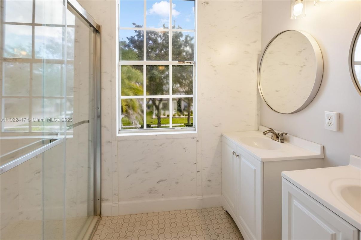 Bathroom, Glass Shower, Interior, Marble Walls