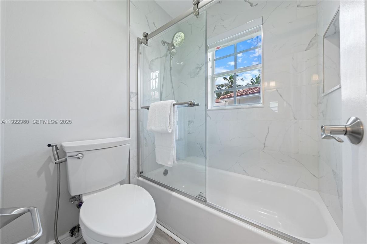 Bathroom, Glass Shower, Interior, Marble Walls