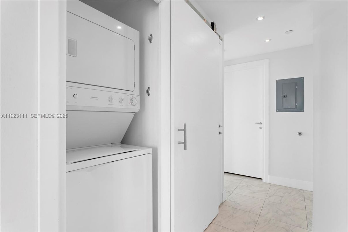 Interior, Marble, Recessed Lighting, Utility Closets, Washer