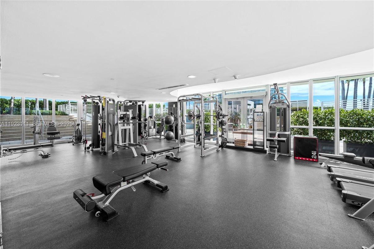 Fitness Equipment, Gym, Interior, Recessed Lighting