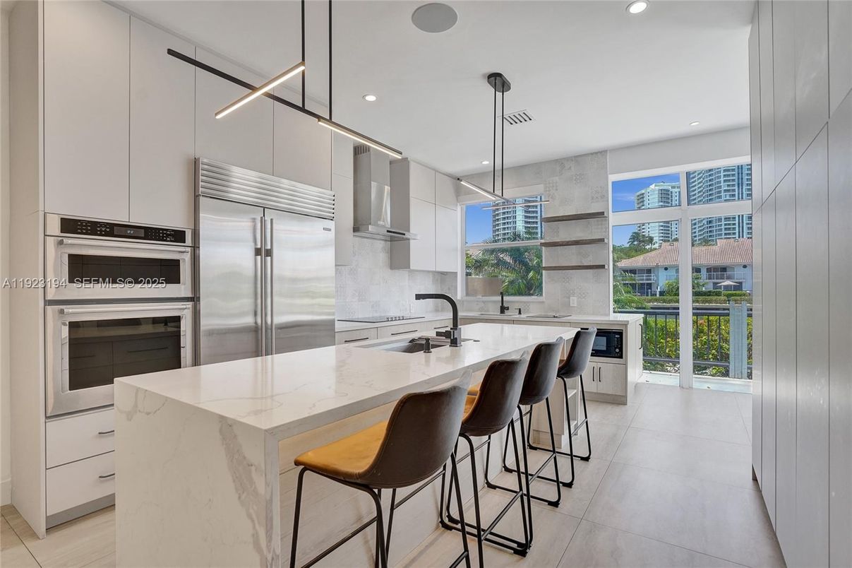 Interior, Kitchen, Pendant Lights, Recessed Lighting, Stainless Steel Appliances