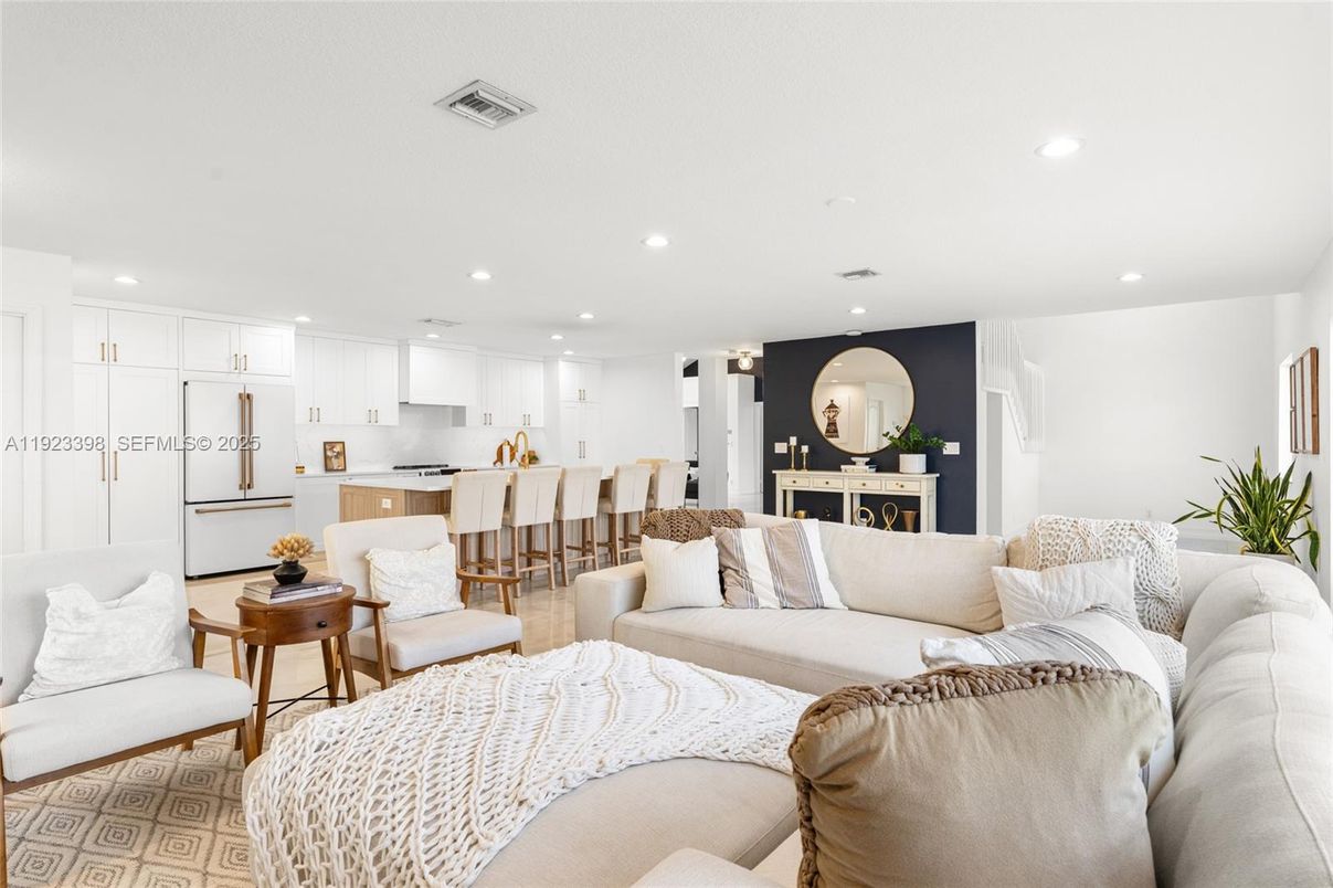 Interior, Kitchen, Living room, Recessed Lighting