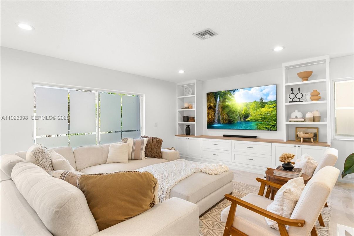 Interior, Living room, Recessed Lighting