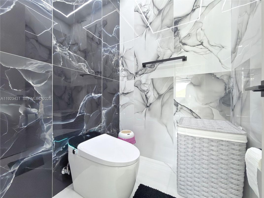 Bathroom, Interior, Marble Walls