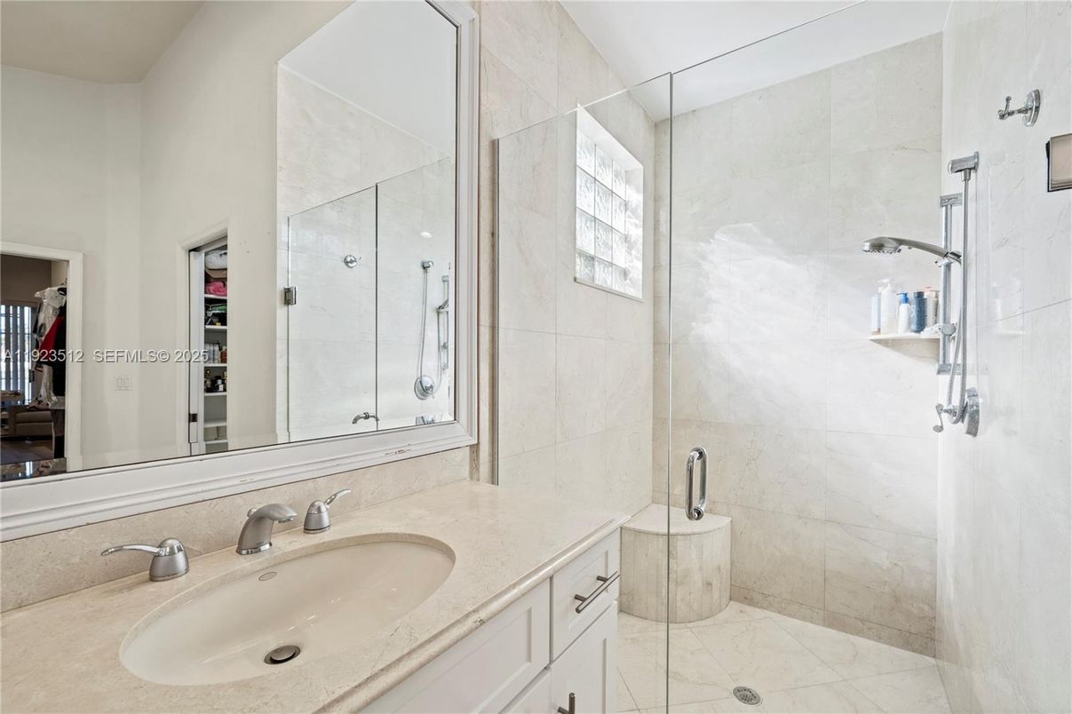 Bathroom, Glass Shower, Interior, Marble, Marble Walls