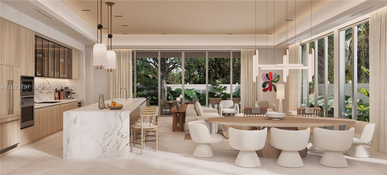 Dining room, Interior, Pendant Lights, Recessed Lighting