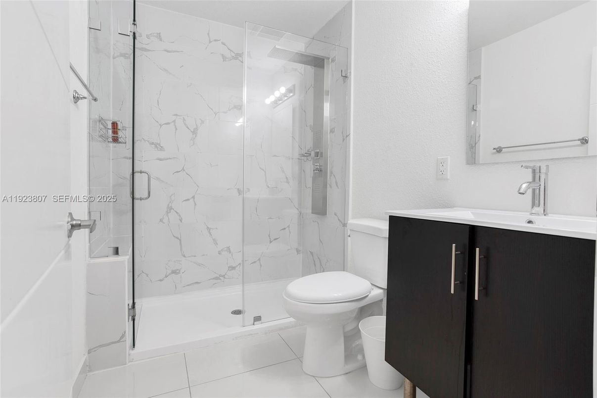 Bathroom, Glass Shower, Interior, Marble Walls