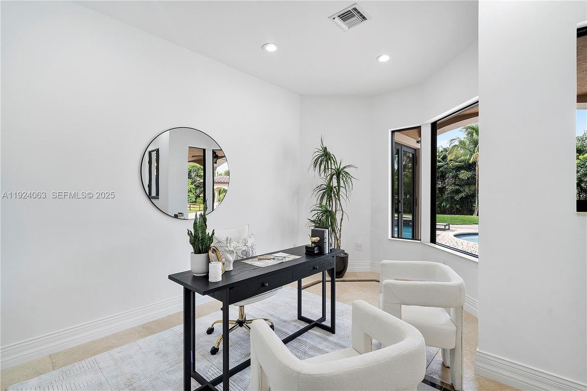 Home Office, Interior, Recessed Lighting