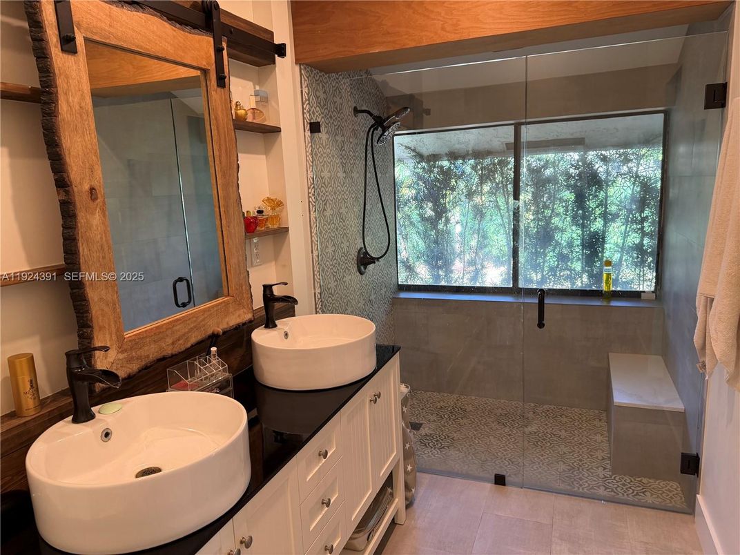 Bathroom, Dual Sink Vanities, Glass Shower, Interior