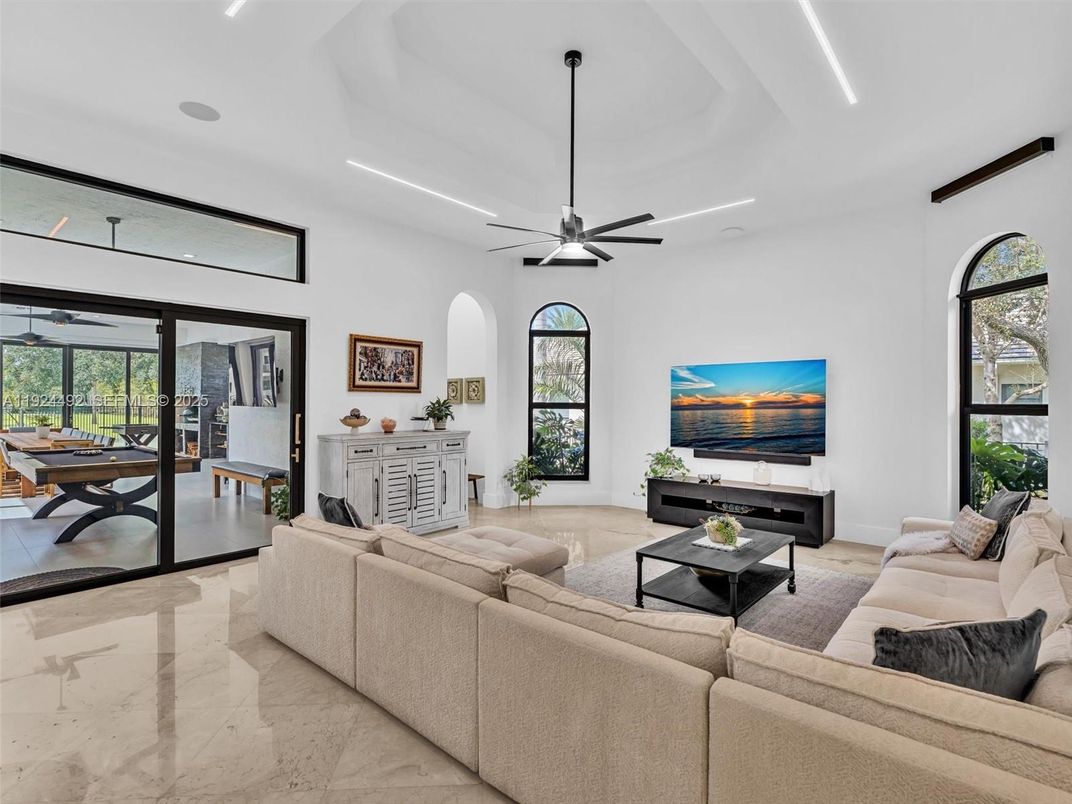 Interior, Living room, Recessed Lighting