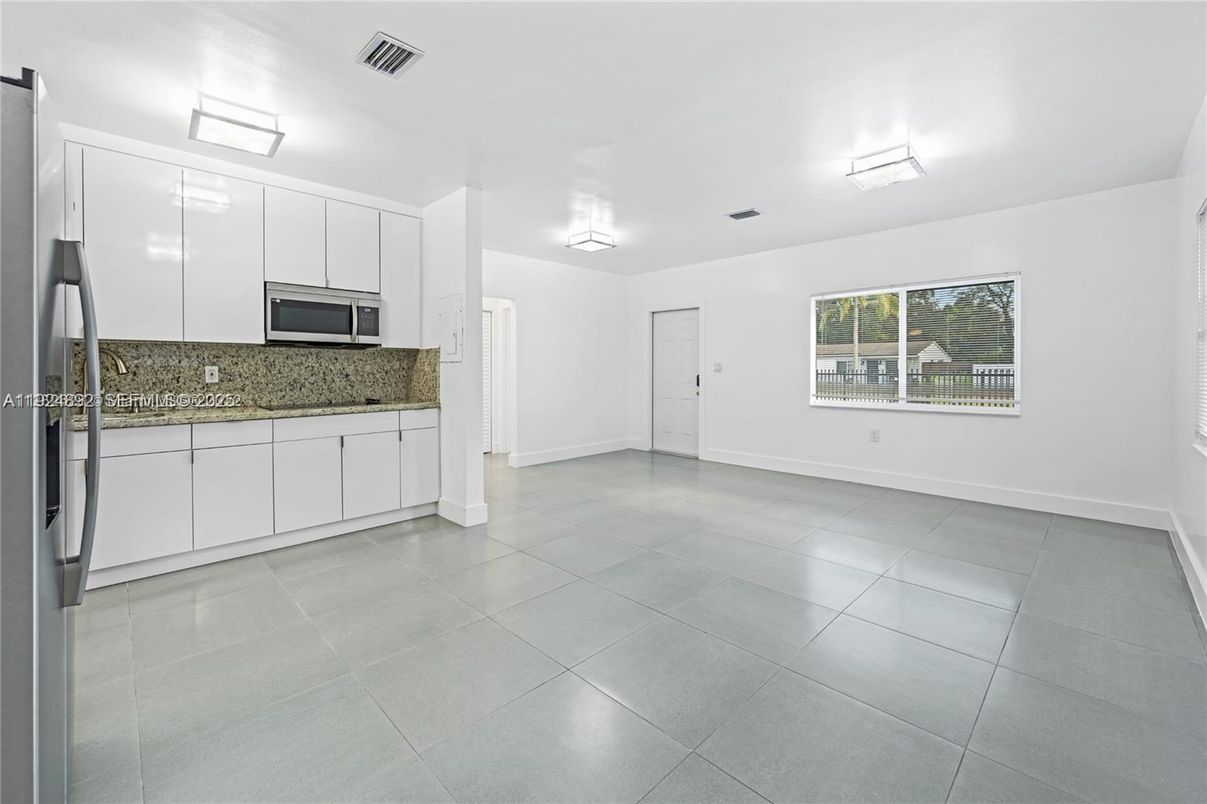 Empty room, Interior, Kitchen, Stainless Steel Appliances