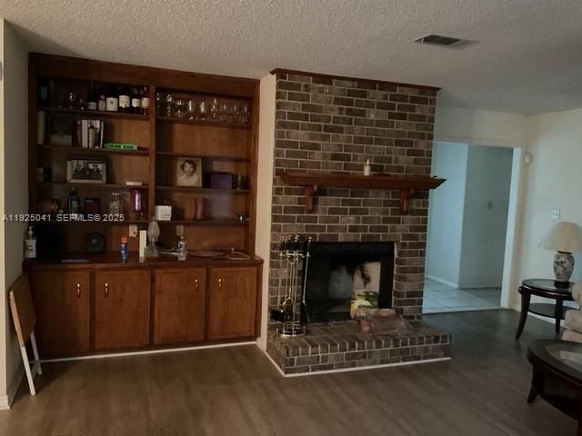 Fireplace, Interior, Stone Walls, Wood Texture Flooring