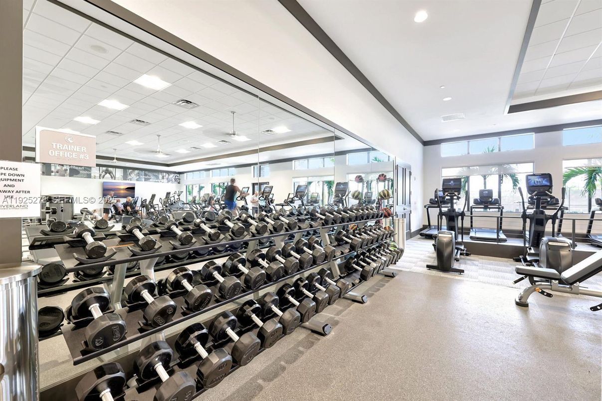 Fitness Equipment, Gym, Interior, Recessed Lighting