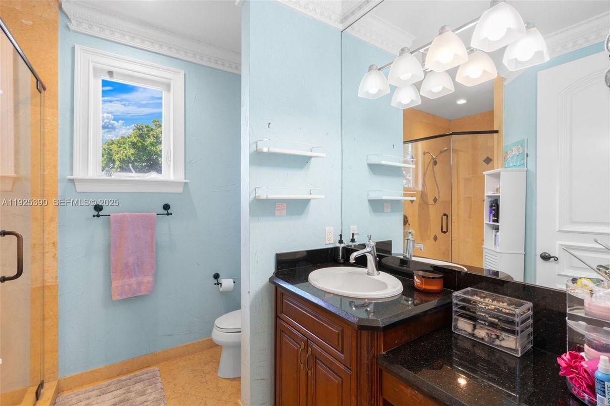 Bathroom, Glass Shower, Interior, Tile Countertops