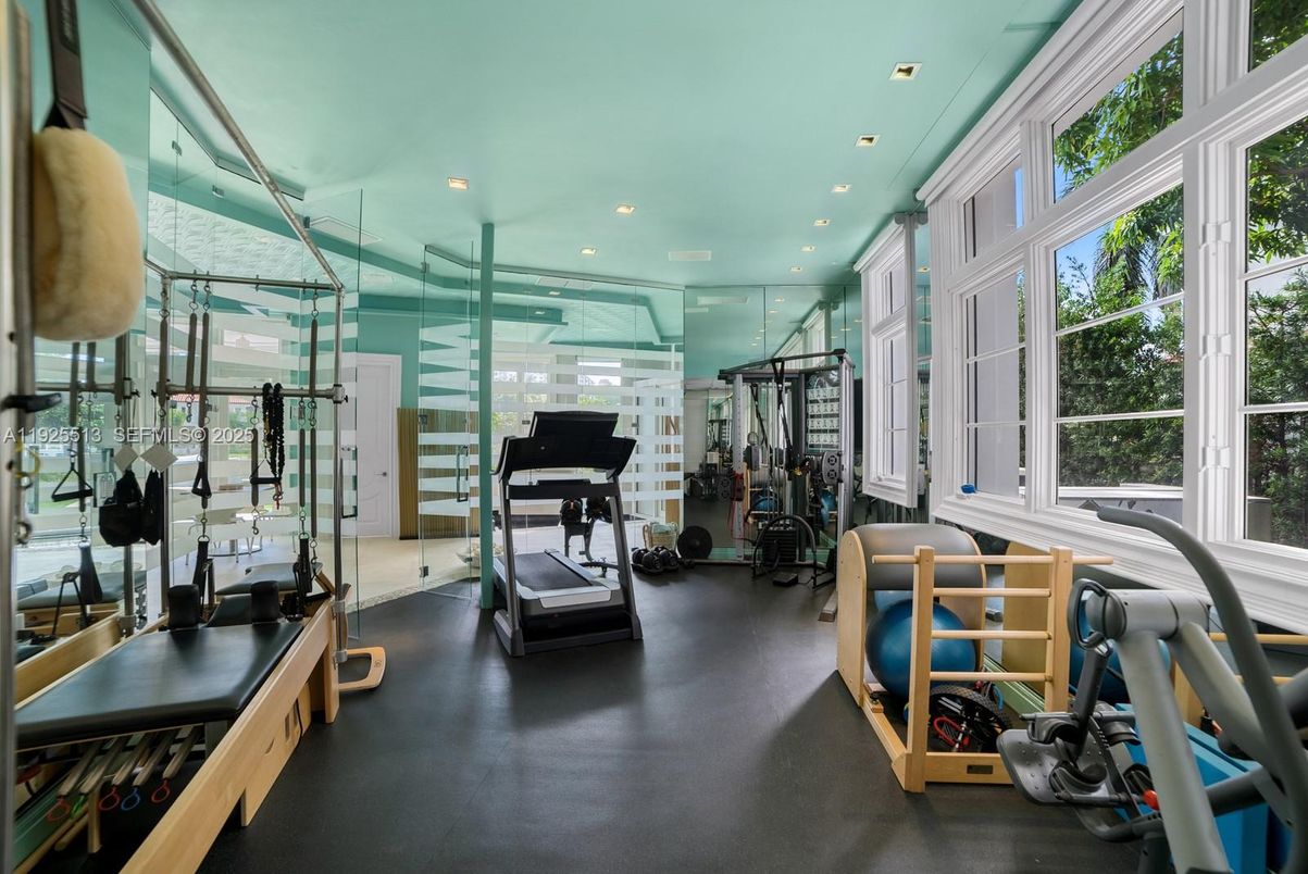 Fitness Equipment, Gym, Interior, Recessed Lighting