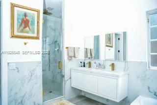 Bathroom, Glass Shower, Interior, Marble Walls