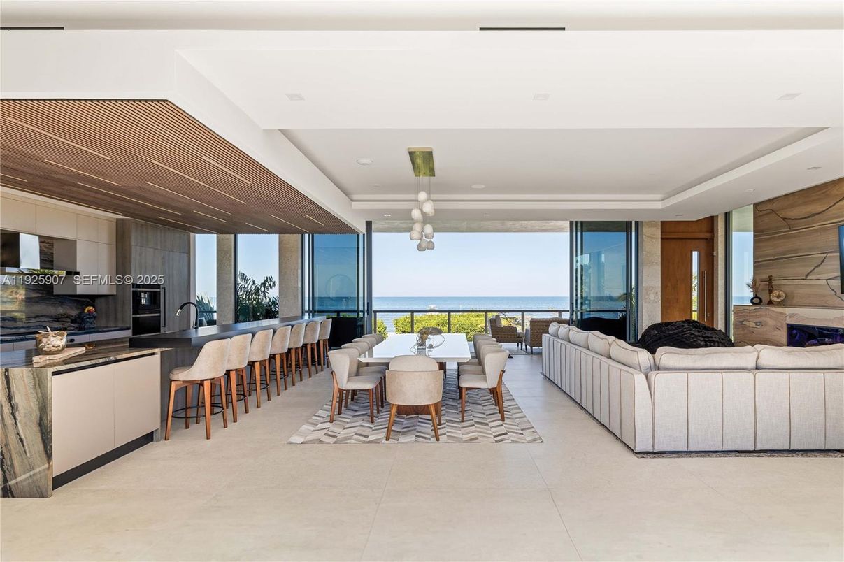 Dining room, Interior, Kitchen, Living room, Recessed Lighting, Water