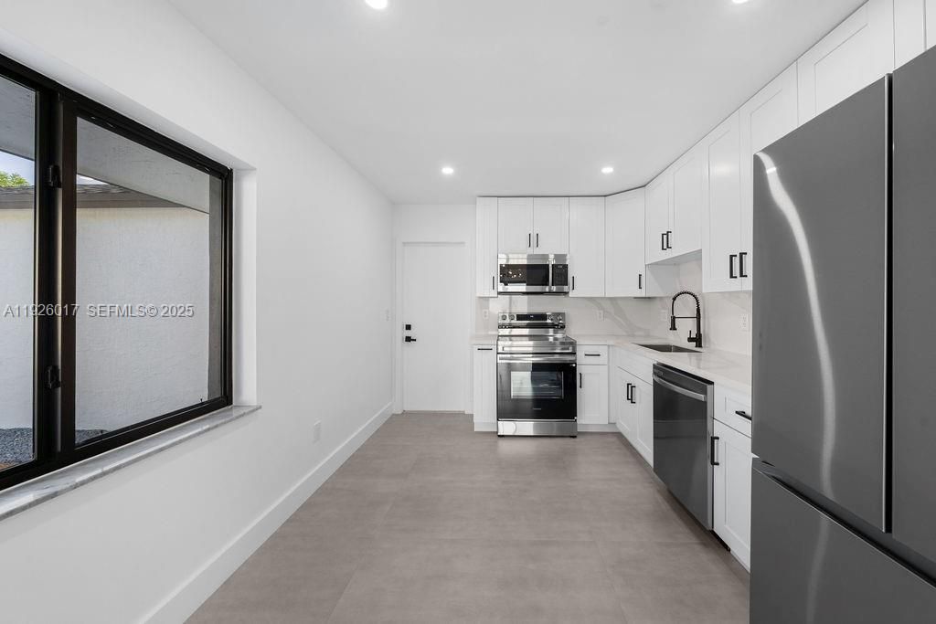 Interior, Kitchen, Recessed Lighting, Stainless Steel Appliances