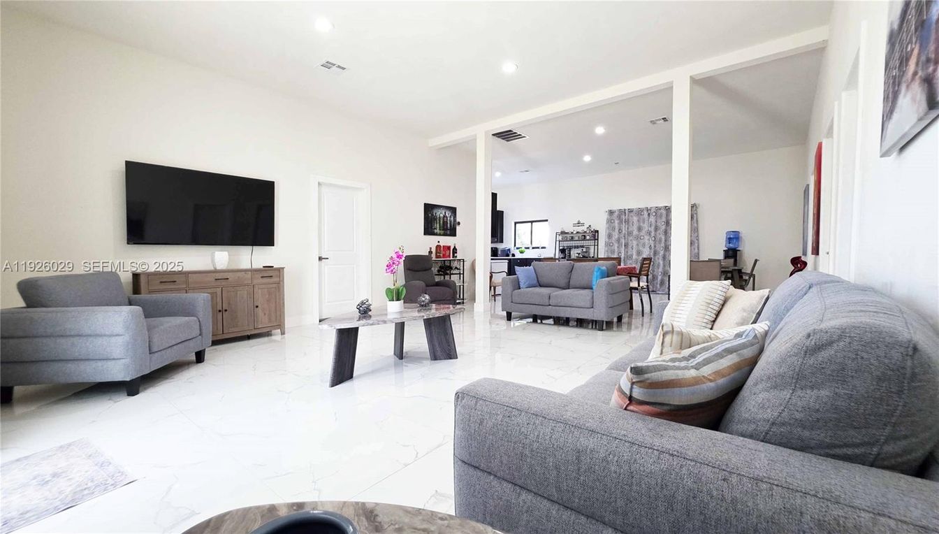 Interior, Living room, Marble, Recessed Lighting