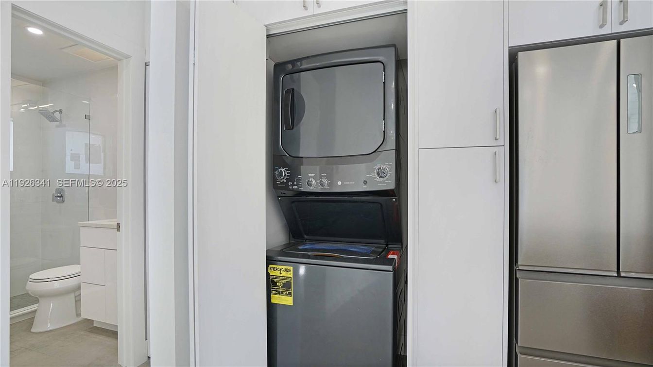 Bathroom, Interior, Recessed Lighting, Utility Closets, Washer